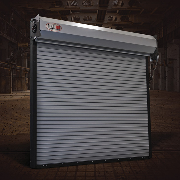 Cortina Enrollable CHI Modelo 6000 de acero galvanizado para aplicaciones comerciales e industriales
