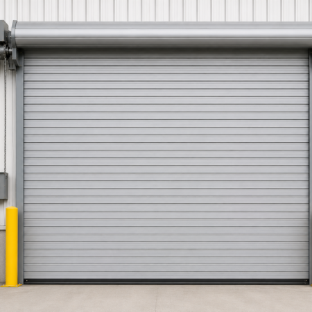 Cortina metálica enrollable nacional europea Cortmet fabricada en lámina galvanizada reforzada, diseñada para brindar seguridad y durabilidad en accesos comerciales e industriales.
