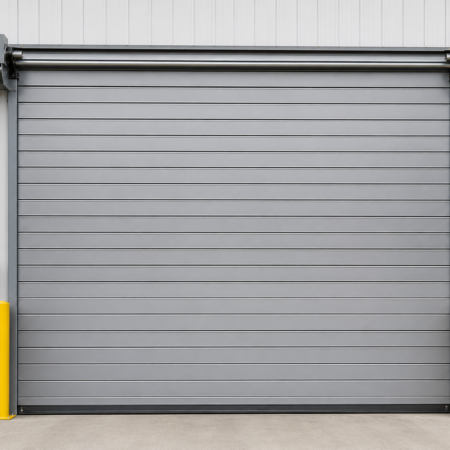 Cortina metálica enrollable nacional plana Cortmet tipo americana, fabricada en acero galvanizado para aplicaciones comerciales e industriales que requieren seguridad, durabilidad y apariencia profesional.