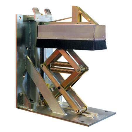 Gancho PowerHook Poweramp para retenedor de vehículos industrial, componente de acero de alta resistencia utilizado para asegurar la barra ICC del remolque en muelles de carga.