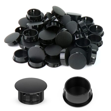 Tapón de Plástico Negro PA66 3/4 pulgadas para tubo redondo y estructuras metálicas