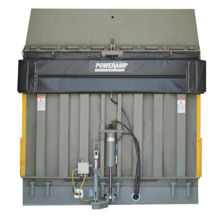 Rampa Hidráulica Vertical Poweramp VS para andenes de carga con almacenamiento vertical y operación hidráulica